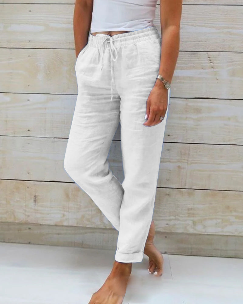 Beatrice® | Premium Linen Straight Trousers