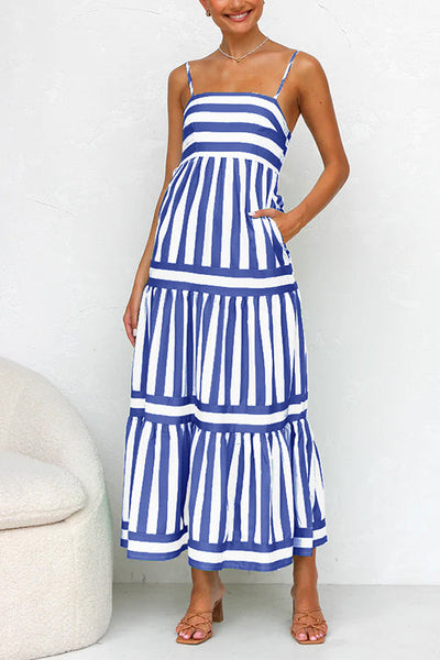 Adrielle® | Striped Maxi Dress