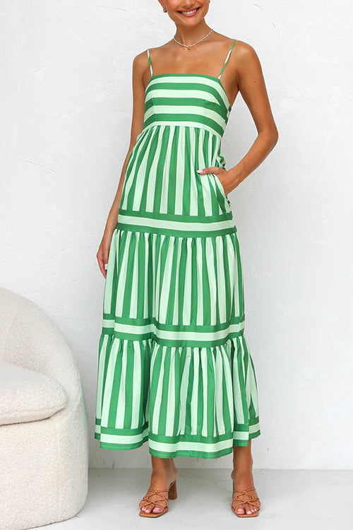 Adrielle® | Striped Maxi Dress