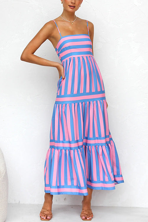 Adrielle® | Striped Maxi Dress