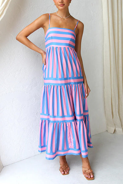 Adrielle® | Striped Maxi Dress