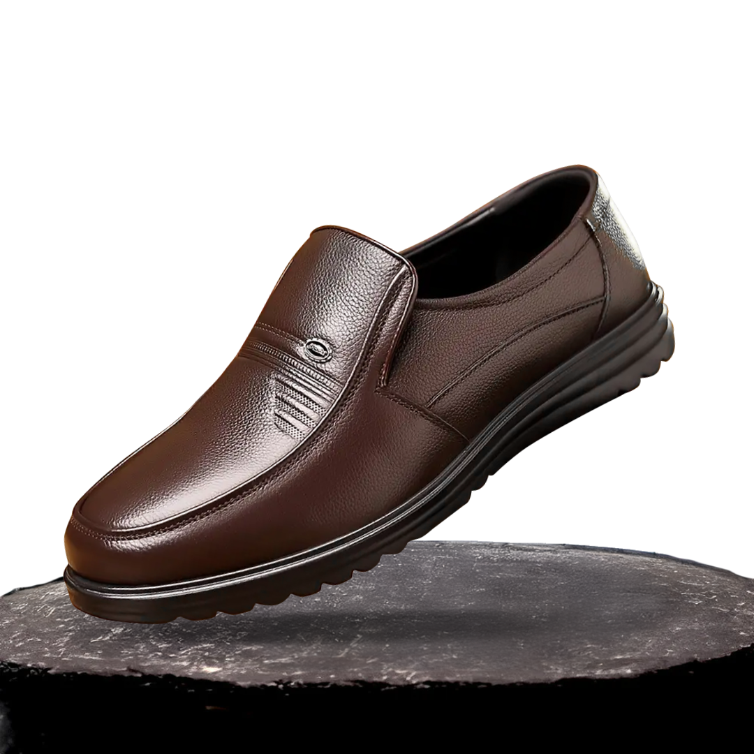 Jonas® | Plain-Coloured Slip-On Premium Leather Shoes