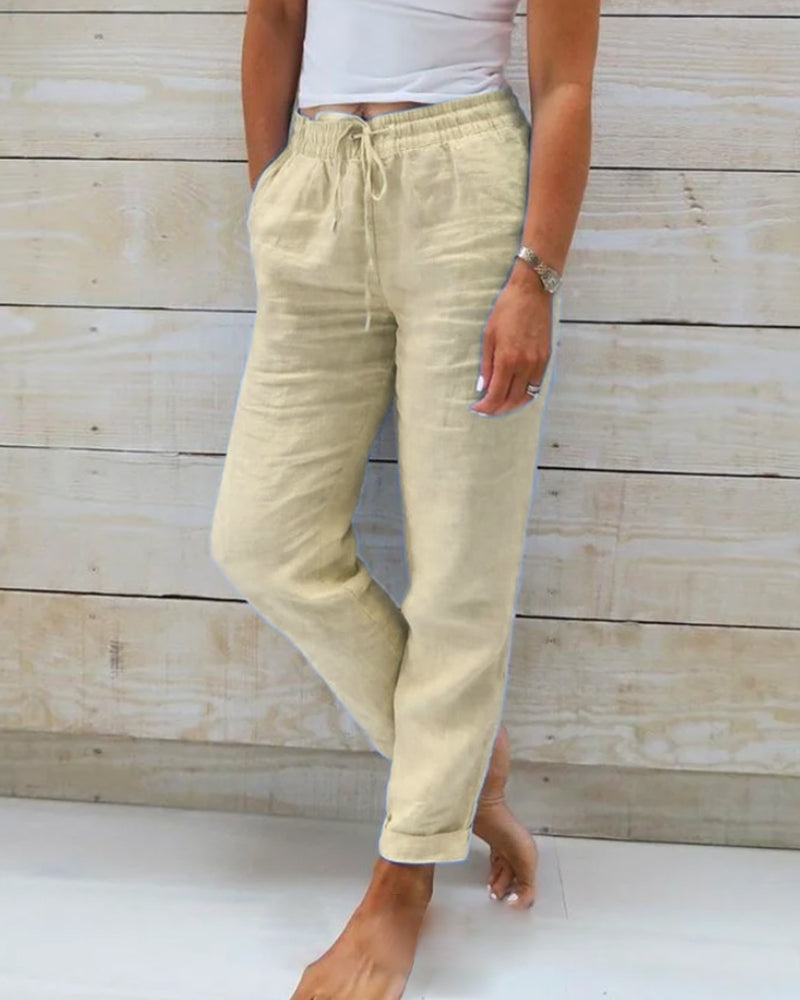 Beatrice® | Premium Linen Straight Trousers