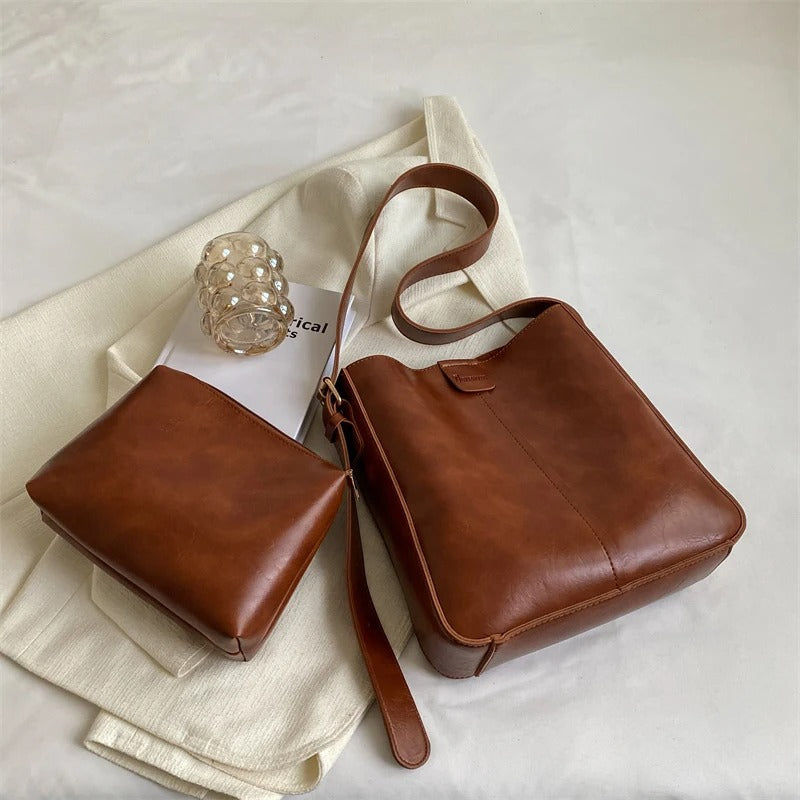 Layla® | Vegan Premium Leather Set of Bags + Pouch (Free)