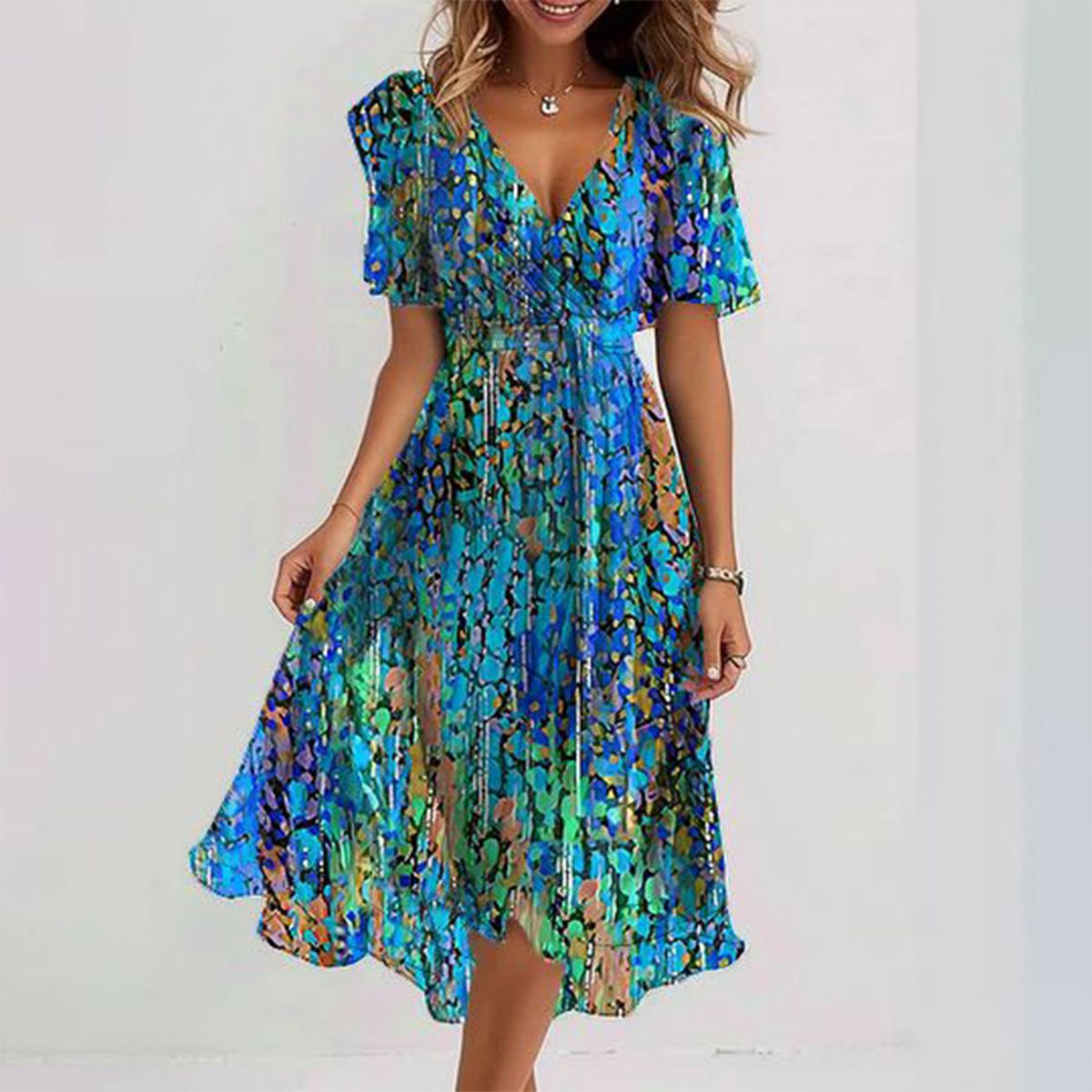 Lily® | Breezy Blue Midi Dress