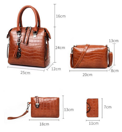 KIARA® | 4-PIECE PREMIUM LEATHER BAG SET