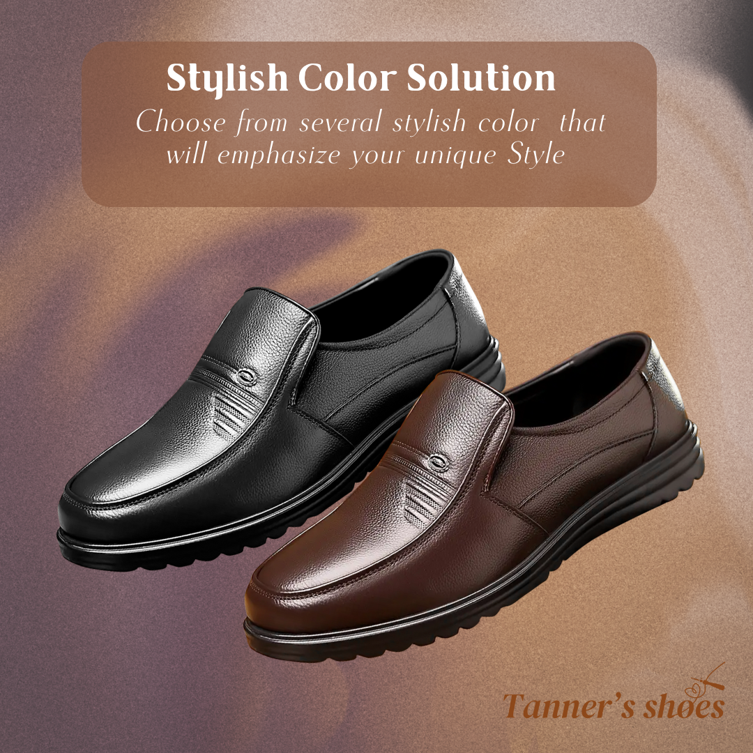 Jonas® | Plain-Coloured Slip-On Premium Leather Shoes