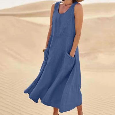 Andrea® |  Cotton Pocket Maxi Dress