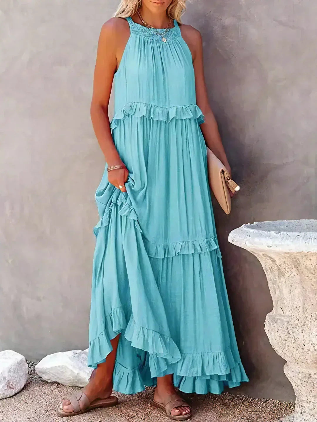 Rafa® | Tiered Ruffle Maxi Dress