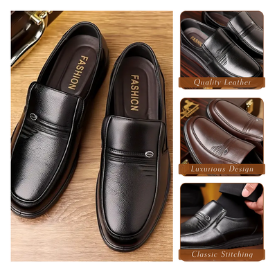 Jonas® | Plain-Coloured Slip-On Premium Leather Shoes