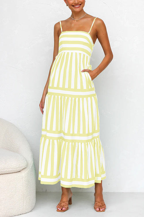 Adrielle® | Striped Maxi Dress