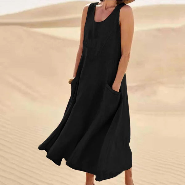 Andrea® |  Cotton Pocket Maxi Dress