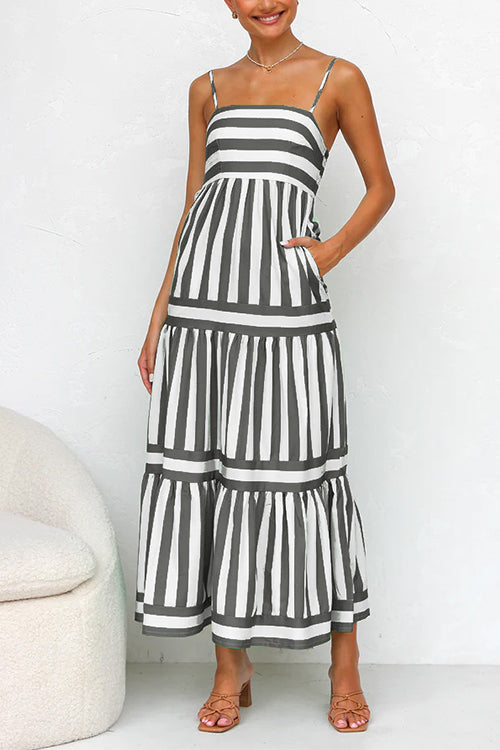 Adrielle® | Striped Maxi Dress