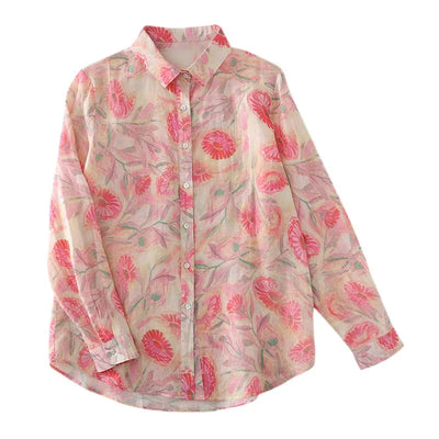 Chloe® | Premium Embroidered Cotton-Linen Blouse