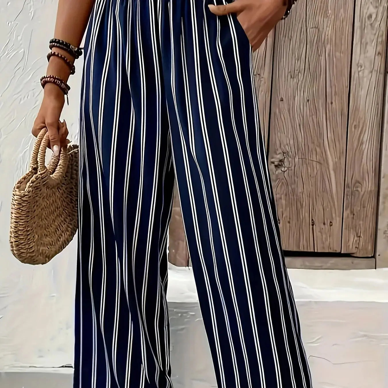 Isla® | Striped trousers with wide legs