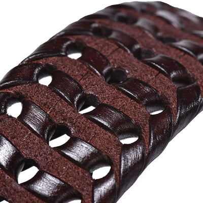 Ethan® | Vintage Men's Woven Premium Leather Belt