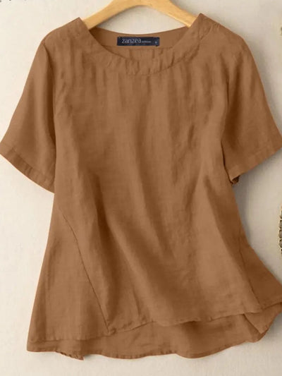 Evie® | Premium Cotton-Linen Blouse