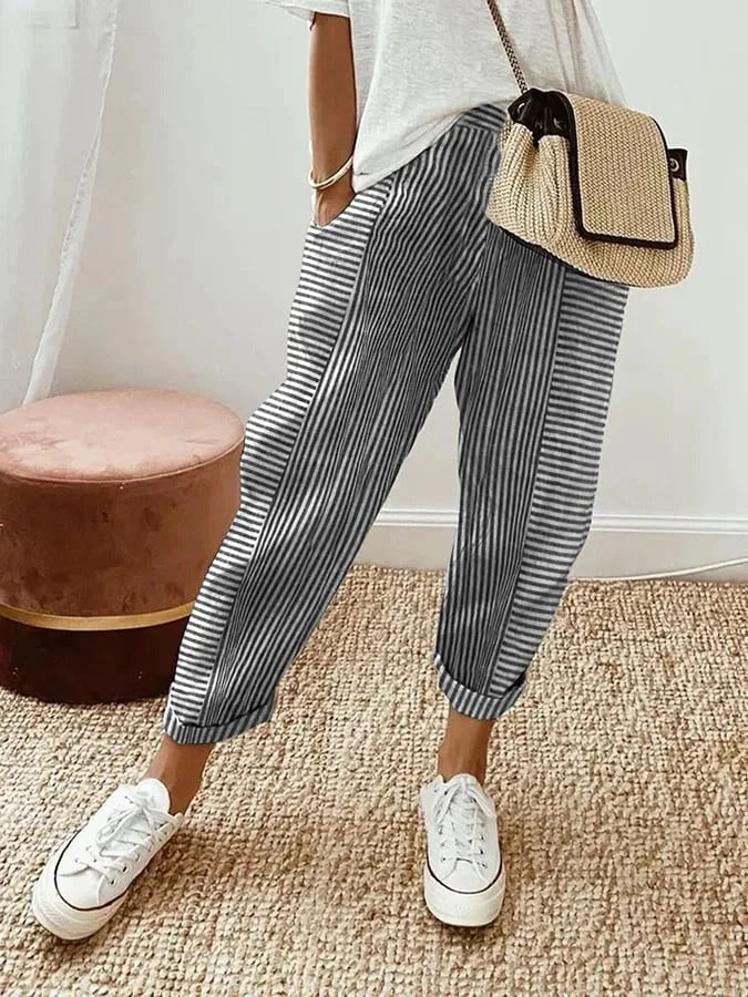 Grace® | Premium Cotton Striped Pants