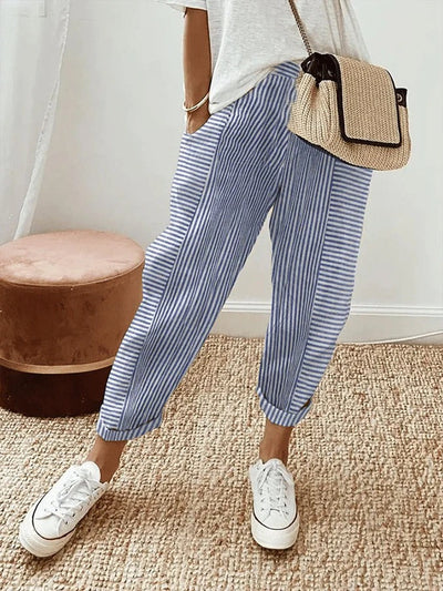 Grace® | Premium Cotton Striped Pants