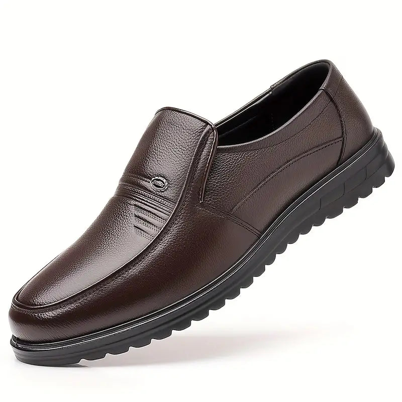 Jonas® | Plain-Coloured Slip-On Premium Leather Shoes