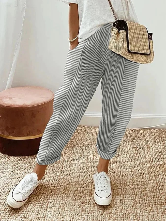 Grace® | Premium Cotton Striped Pants