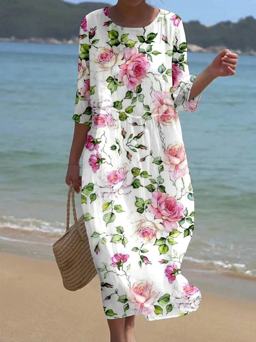 Ruby® |  Eco-Friendly Retro Linen Long Dress