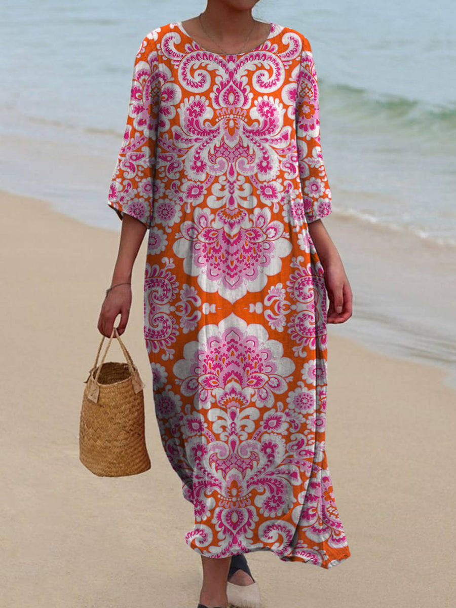 Isla® | Eco-Friendly Retro Linen Long Dress