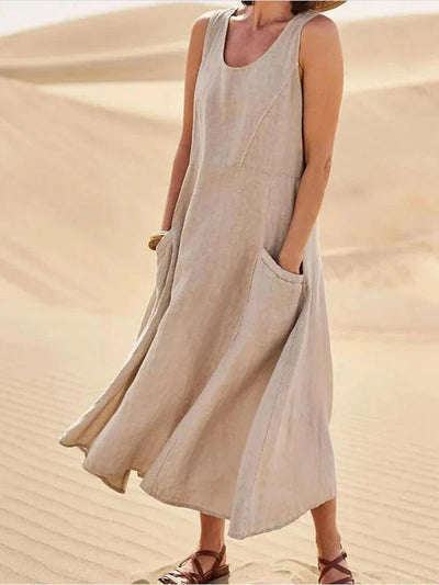 Andrea® |  Cotton Pocket Maxi Dress