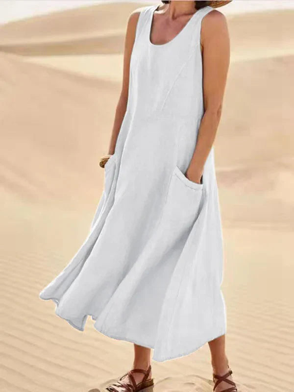 Andrea® |  Cotton Pocket Maxi Dress